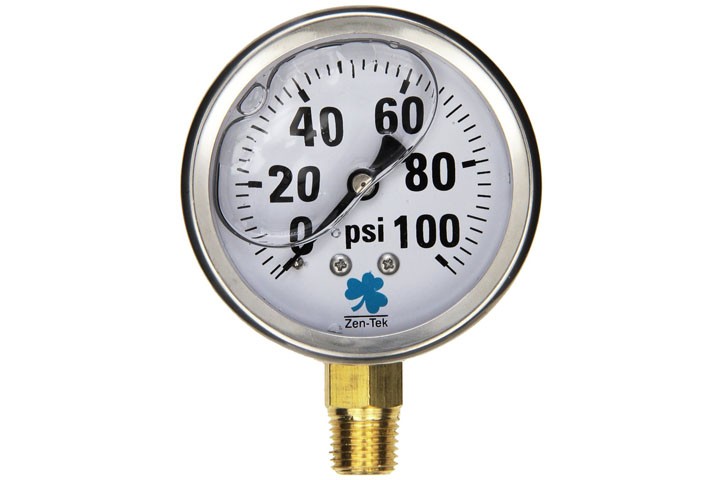 Pressure gauge isolated on white background